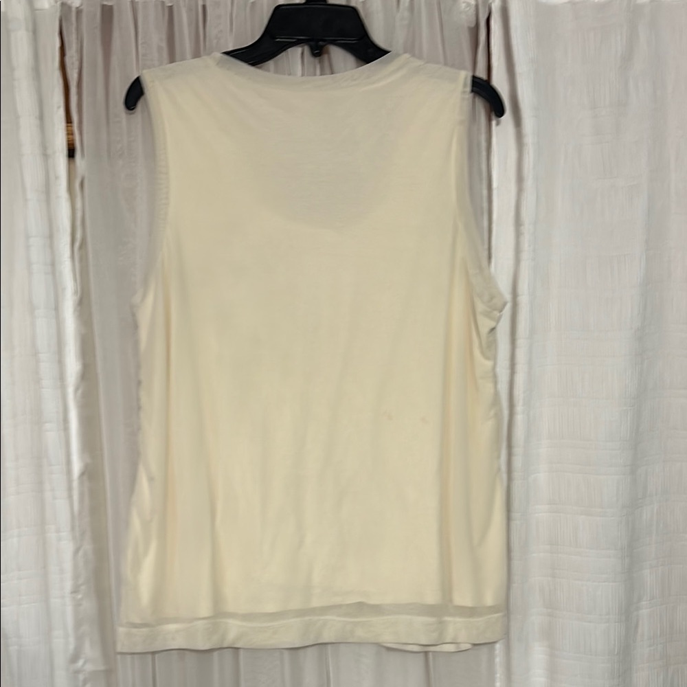 PLUS SIZE Chico's Cream Ruffle Tank Top - Picture 5 of 9